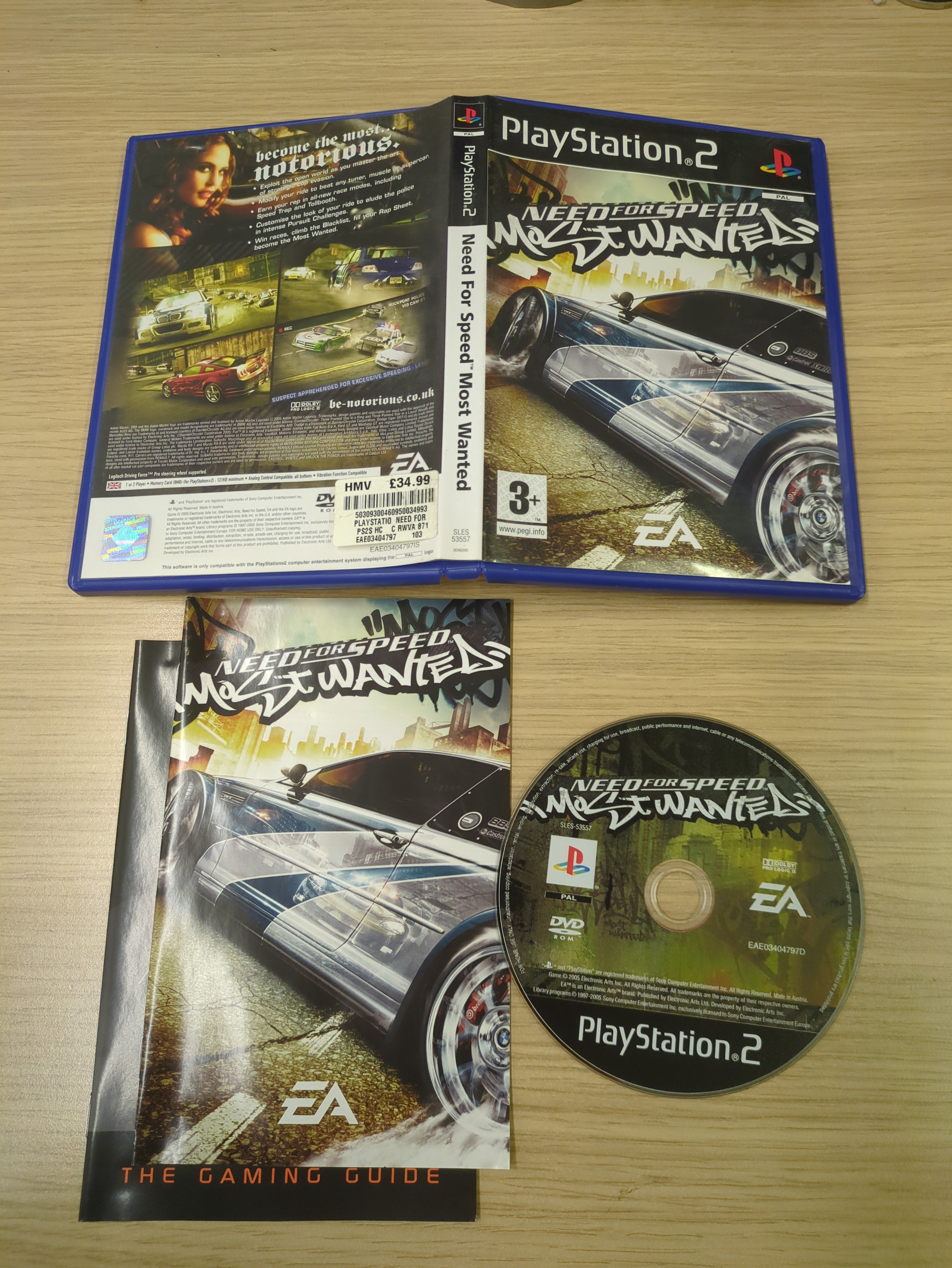 Need For Speed Most Wanted Sony PS2 game Need For Speed Most Wanted Sony PS2 game
